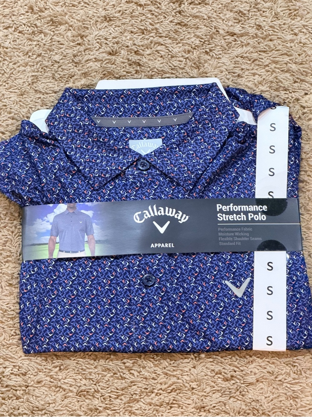 Callaway Men's Standard Fit Lightweight Moisture Wicking Performance Polo Size S